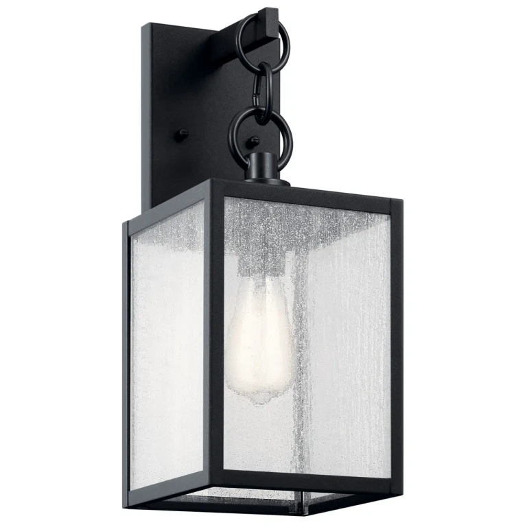 Black One Light Outdoor Wall Mount from the Lahden Collection
