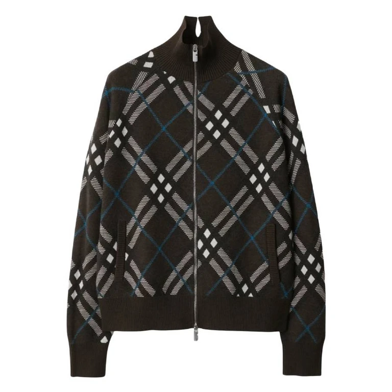 Burberry Check Wool Blend Track Jacket