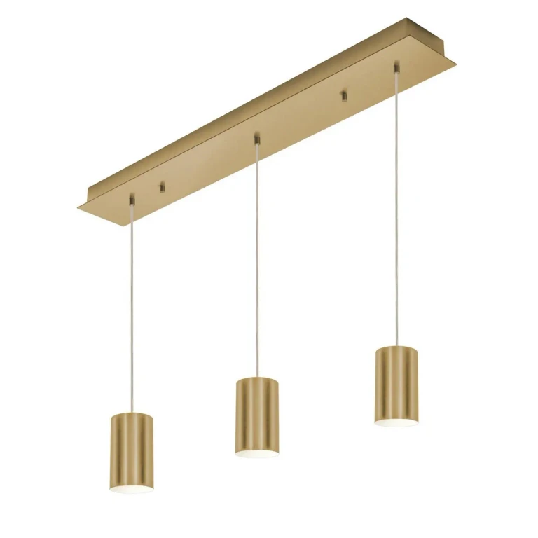 Tyke 3-Light Pendant in Satin Brass