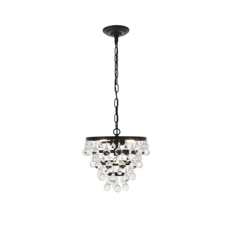 Black Three Light Pendant from the Kora Collection