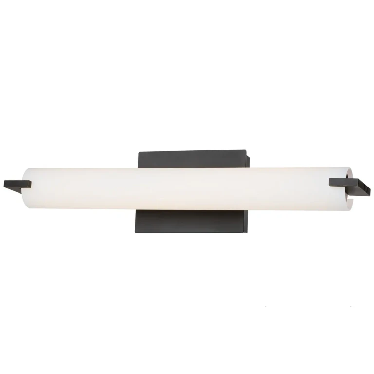 George Kovacs Tube LED Bathroom Vanity Light in Dark Restoration Bronze