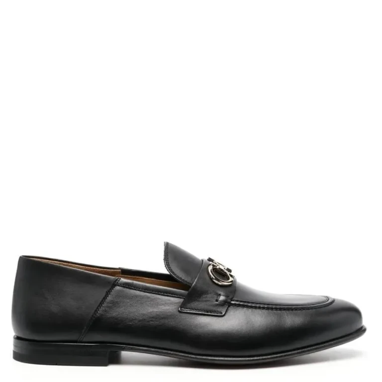 Ferragamo Gancini Loafers In Calfskin