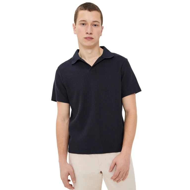 FRAME Short Sleeve Jacquard Polo Off White XL