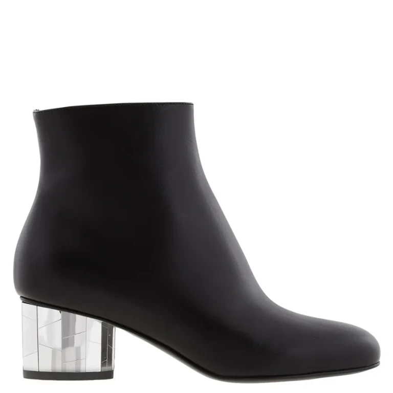 Ferragamo Black Florrie 55 Block Heel Ankle Boots