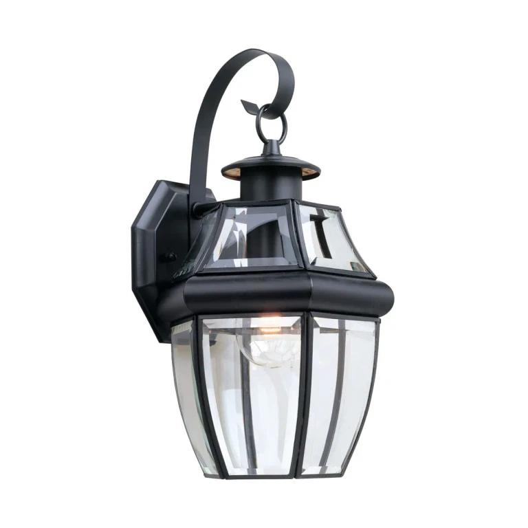 Black One Light Outdoor Wall Lantern from the Lancaster Collection