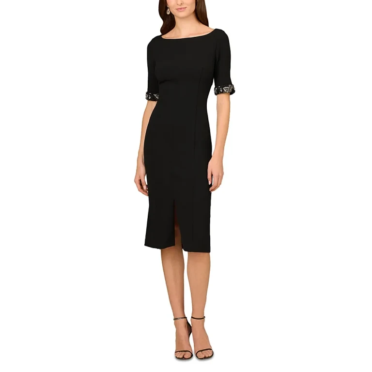 Aidan Mattox Beaded Cuff Dress
