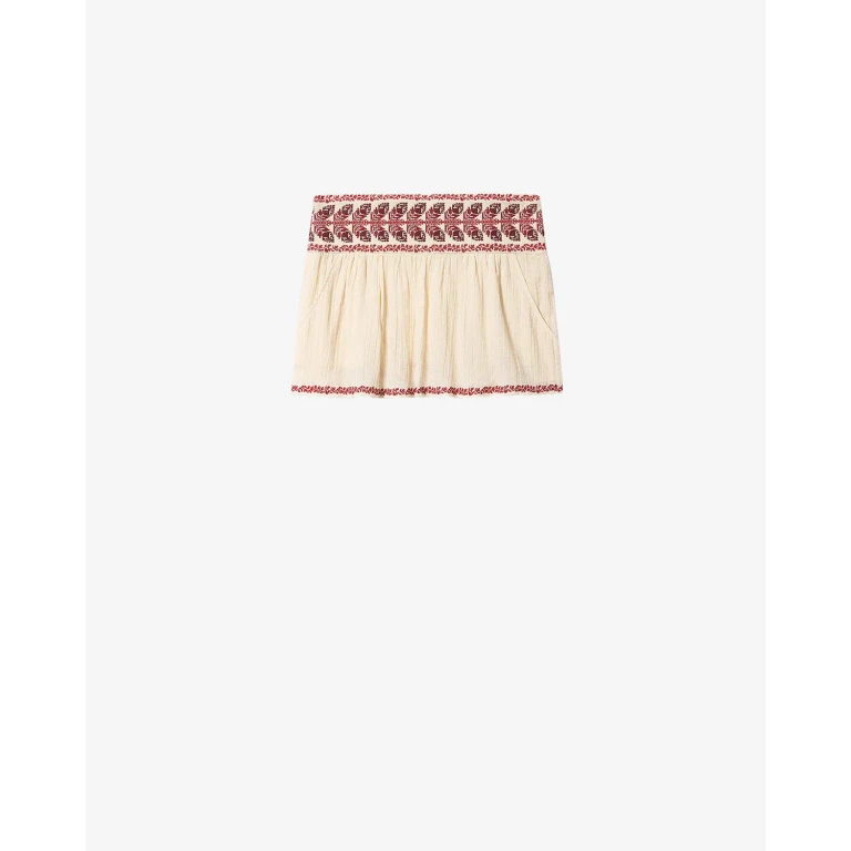 Beige Mini Rok