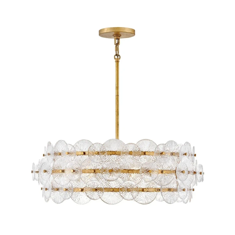 Distressed Brass LED Pendant from the Rene Collection