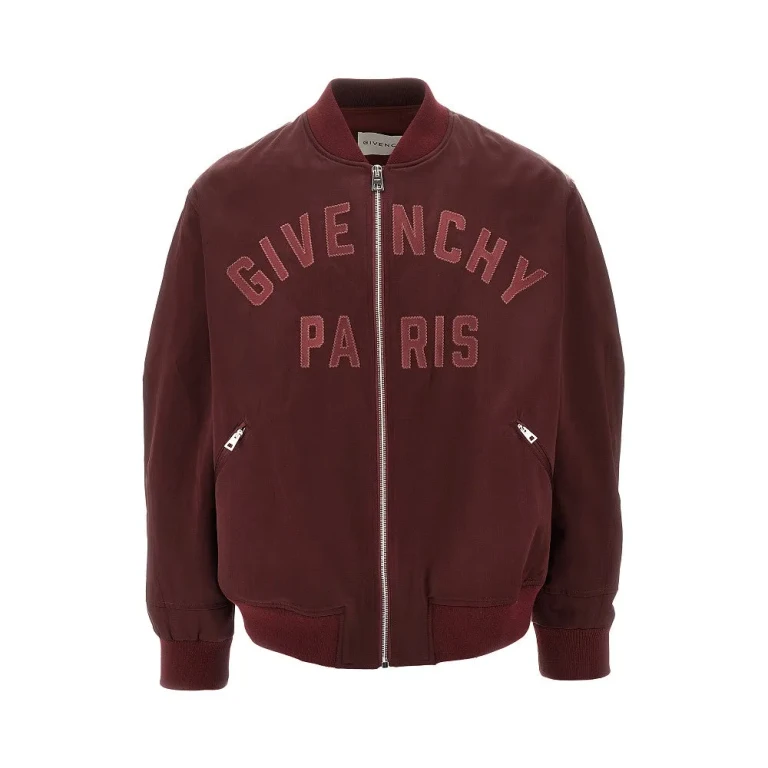 GIVENCHY 'Givenchy Paris' patch satin bomber jacket Man 50