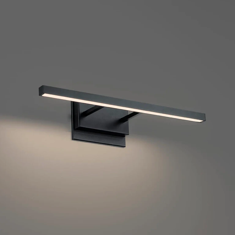 WAC Parallax 2700K Bathroom Vanity Light in Black - WS-73117-27-BK
