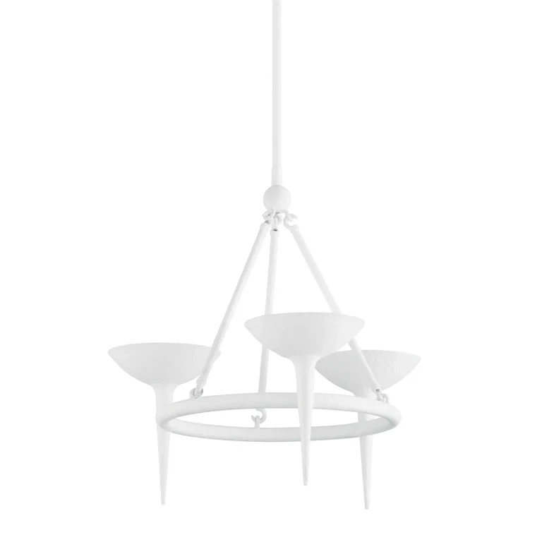 Gesso White Chandelier from the Cecilia Collection