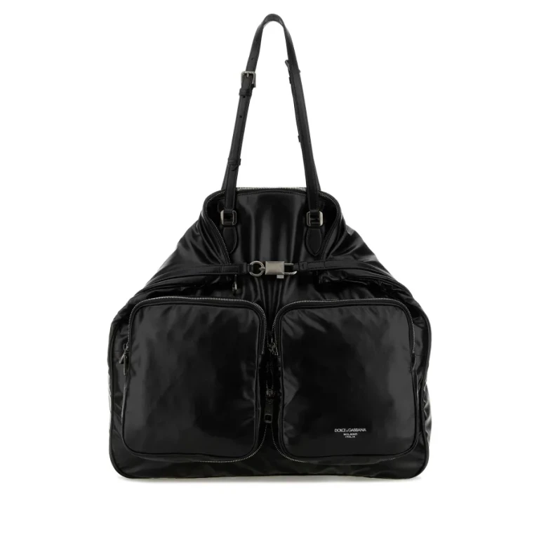 Dolce & Gabbana Black Leather Shopping Bag