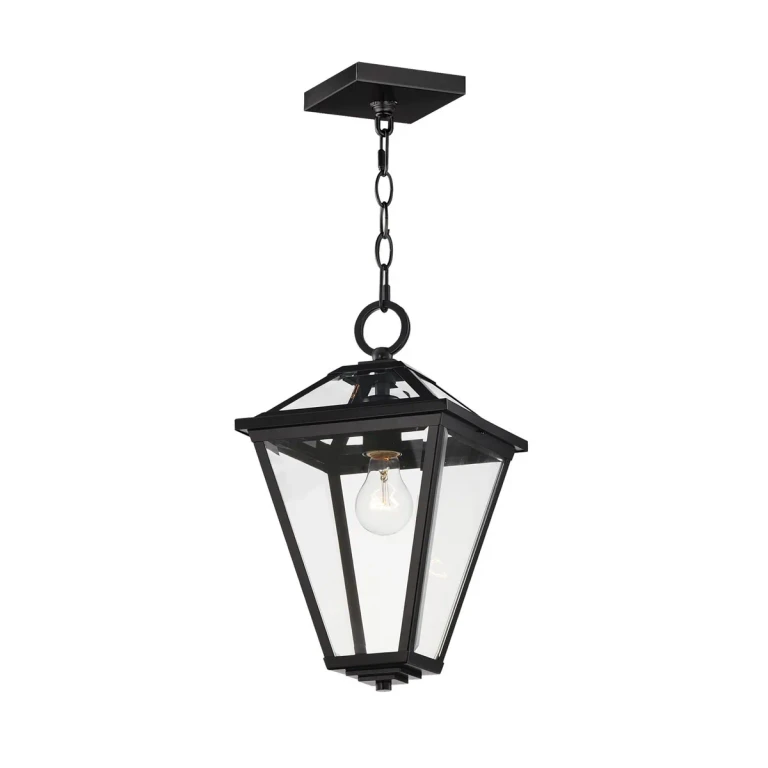 Black One Light Pendant from the Prism Collection