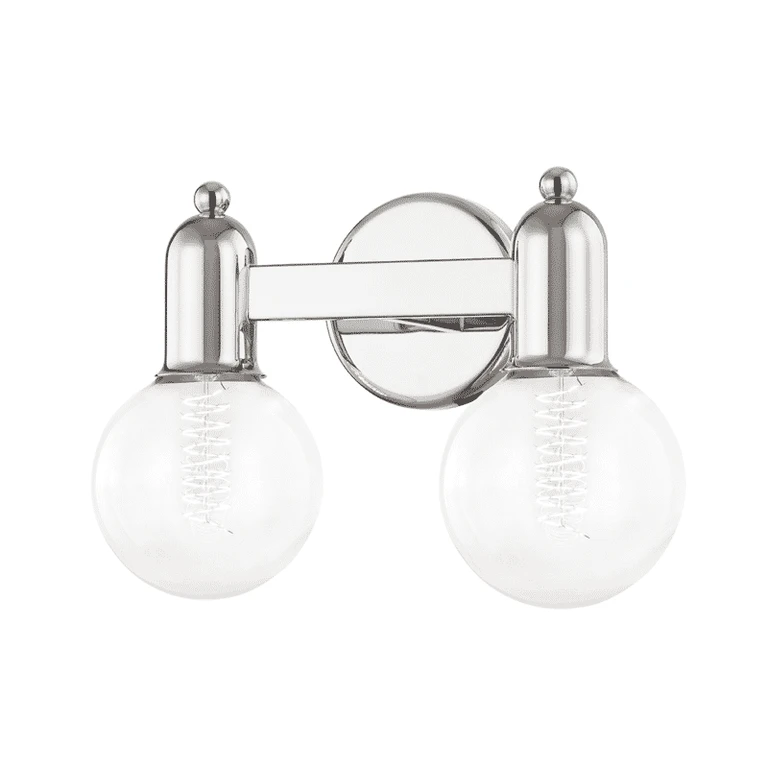 Mitzi Bryce 2-Light Bathroom Vanity Light in Polished Nickel - H419302-PN