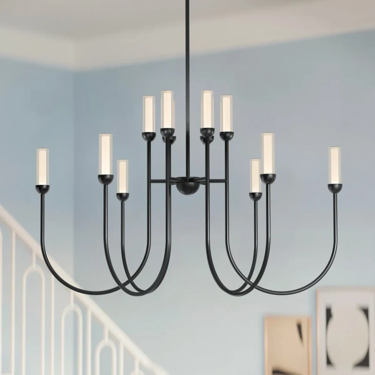Black LED Chandelier from the Moraine Collection