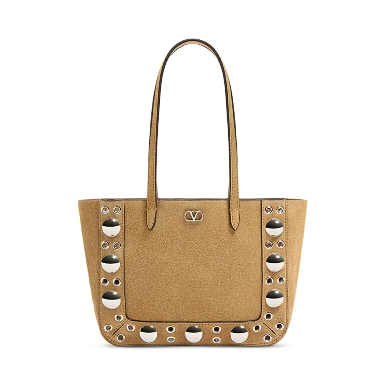 Valentino Garavani Nellcote Mini Shopping Tote Bag in Suede