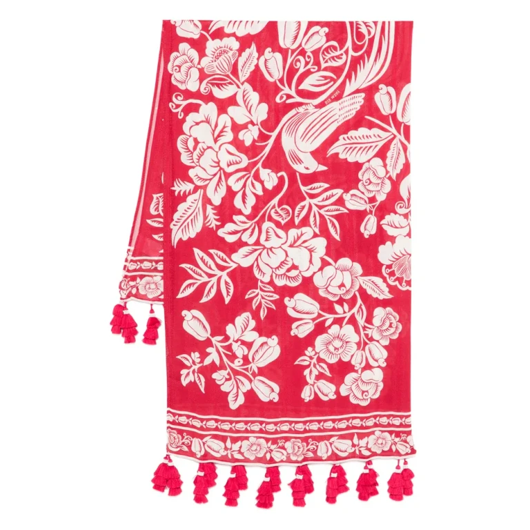 Farm Rio Bird Floral-print Beach Cover-up