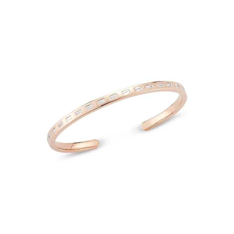 Walters Faith 18K Rose Gold Ottoline Diamond Baguette Cuff Bracelet