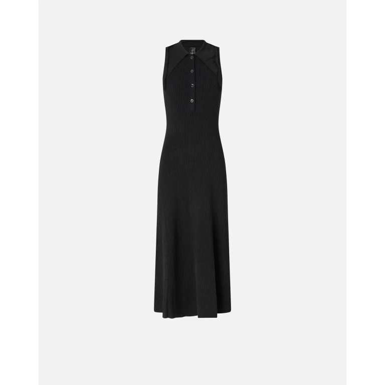 Pinko 롱 리브드 드레스 반다나 칼라
