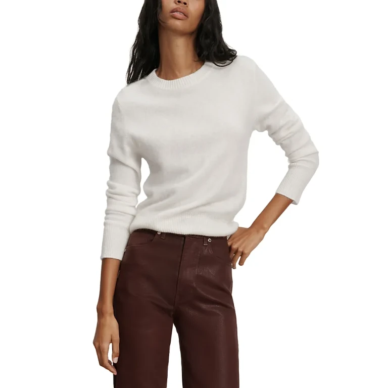 Veronica Beard Pippen Brushed Cashmere Long Sleeve Sweater