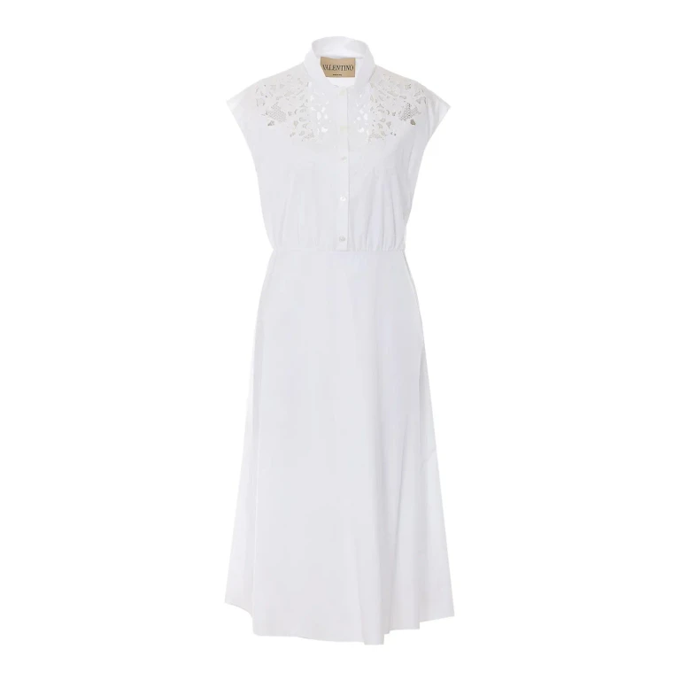 Valentino Garavani Robe Au Genou - Blanc