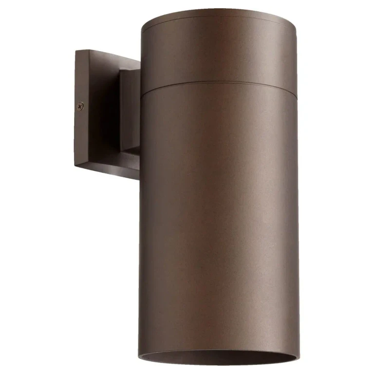 Quorum Cylinder 12" Outdoor Wall Light in Oiled Bronze