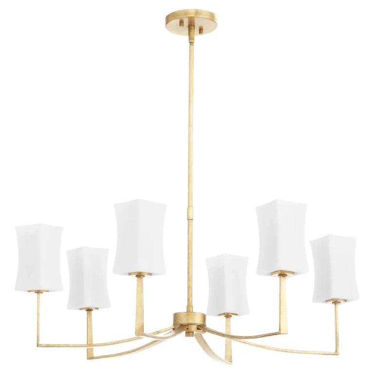 Gold Leaf Chandelier from the Ayala Collection