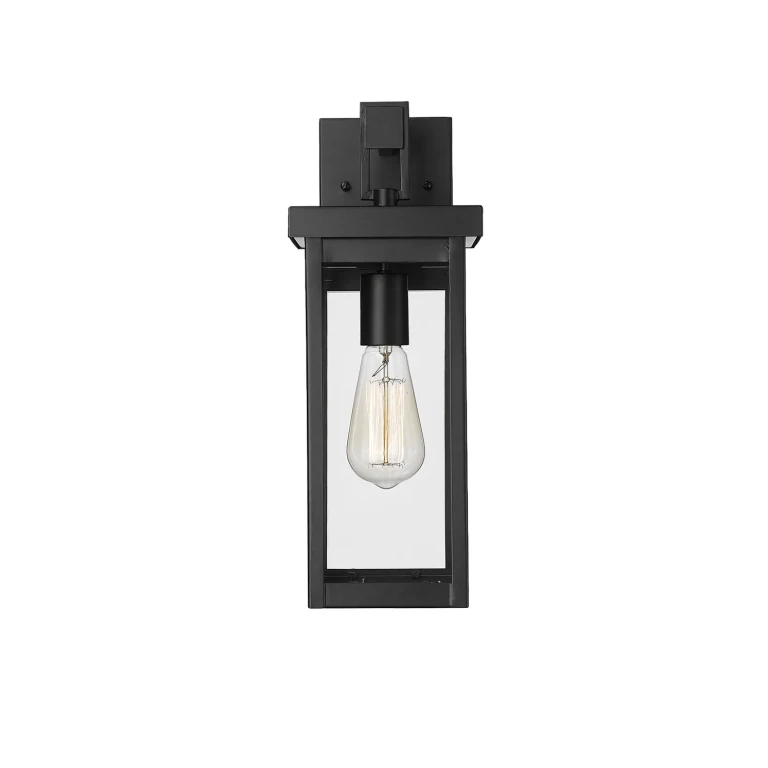 Powder Coated Black One Light Outdoor Wall Sconce from the Barkeley Collection