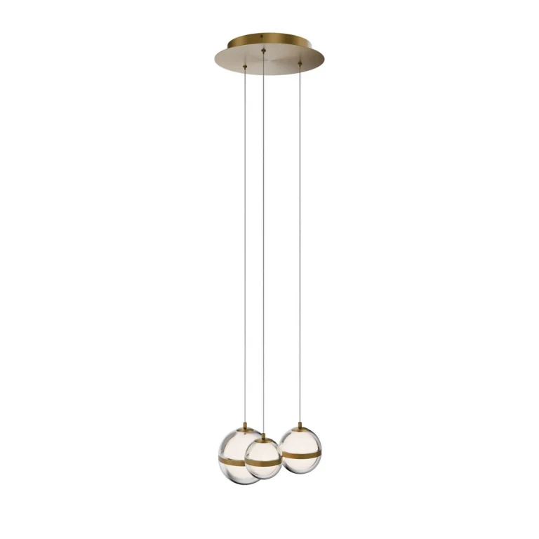 Aged Brass LED Chandelier from the Cyllindra Collection