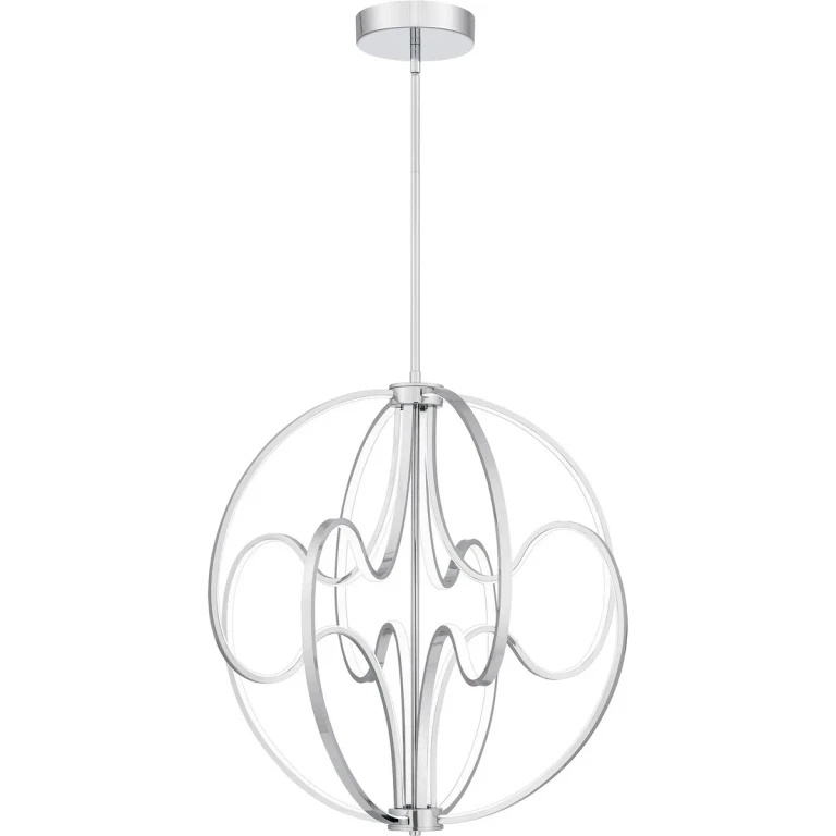 Polished Chrome LED Pendant from the Clairon Collection