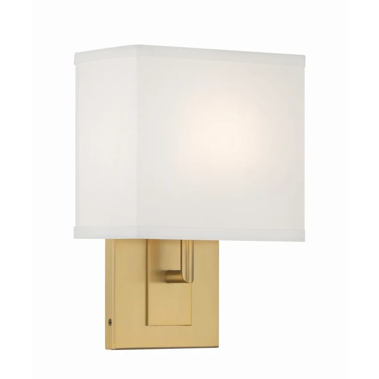 Vibrant Gold One Light Wall Sconce from the Brent Collection