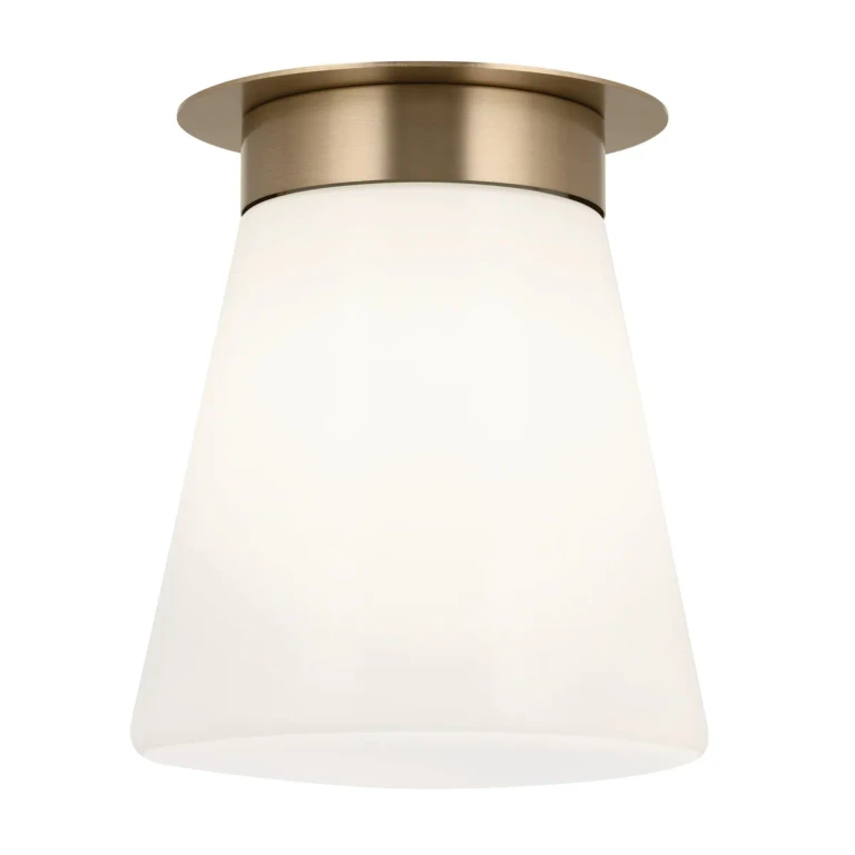Champagne Bronze One Light Flush Mount from the Albers Collection