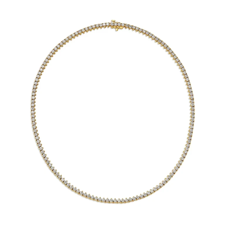 Certified Lab Grown Diamond Collar Necklace in 14K White Gold, 10.0 tcw