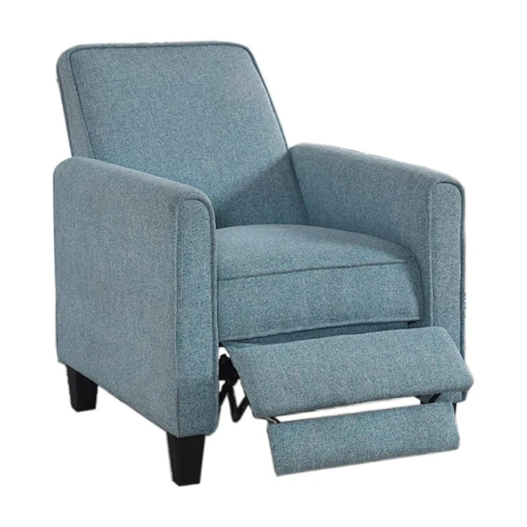 Ducee Blue Fabric Push Back Chair