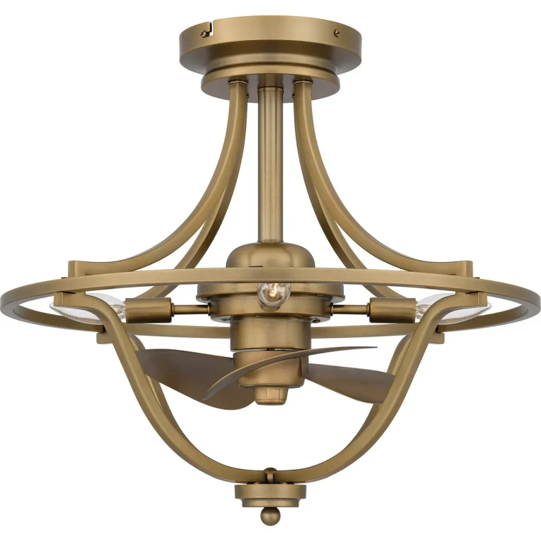 Quoizel Fandelier 4-Light Fandelier in Weathered Brass