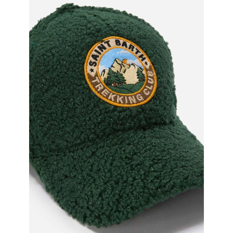 Mc2 Saint Barth Baseball Cap Green Sherpa With St. Barth Embroidery Hat - Unisex