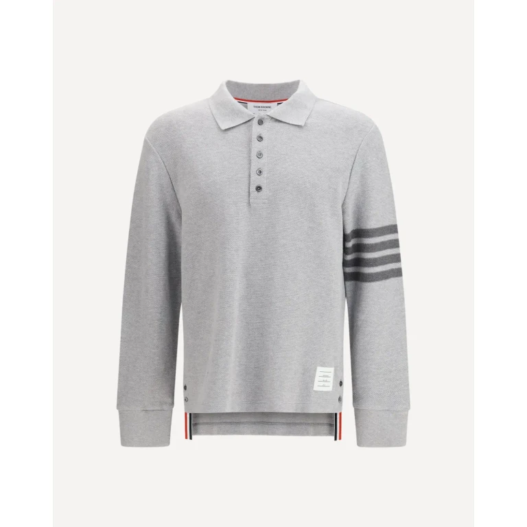 Thom Browne 珠地布长袖Polo衫