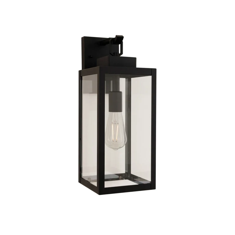 Textured Black Outdoor Lantern from the Marin Collection