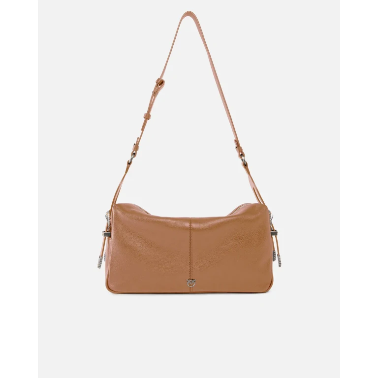 Pinko - Sac porté épaule moyen Keeper Bag en cuir new biker
