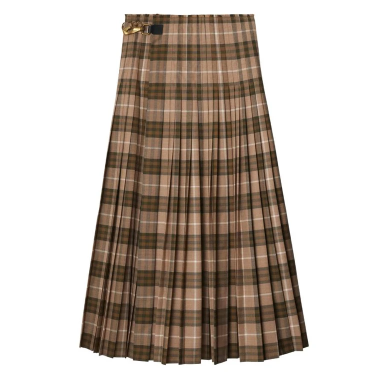Burberry Check Wool-Blend Maxi Kilt