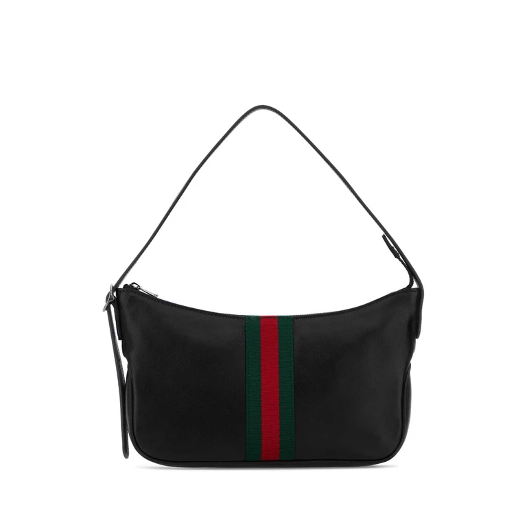 Gucci White Leather Small Lunetta Shoulder Bag Whitebamboovrv Borse A Mano - Men