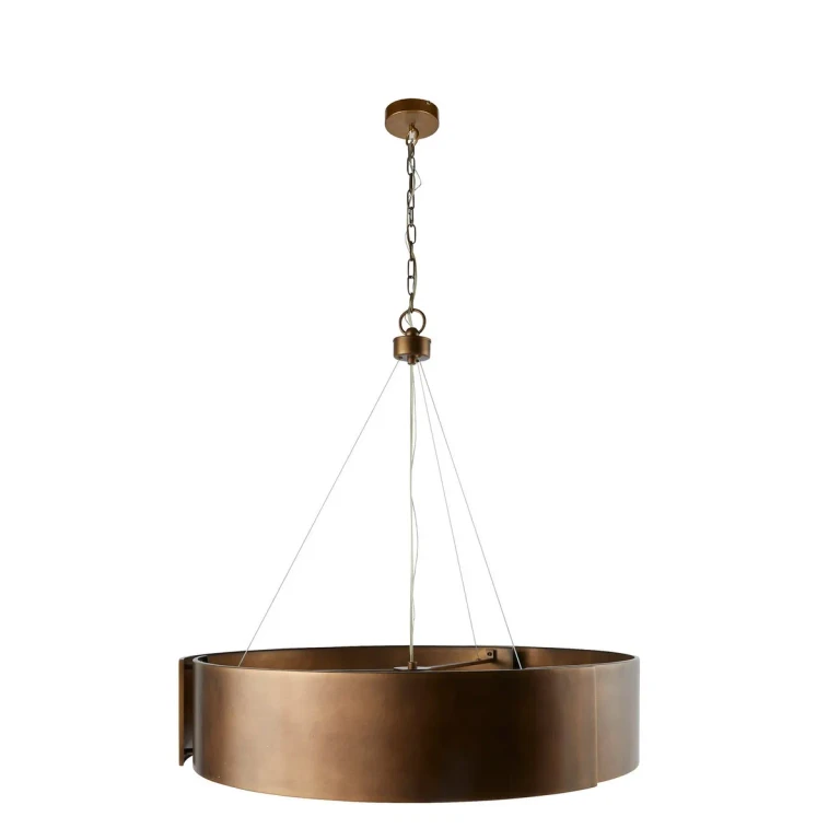 Antique Brass Frosted Chandelier from the Dante Collection
