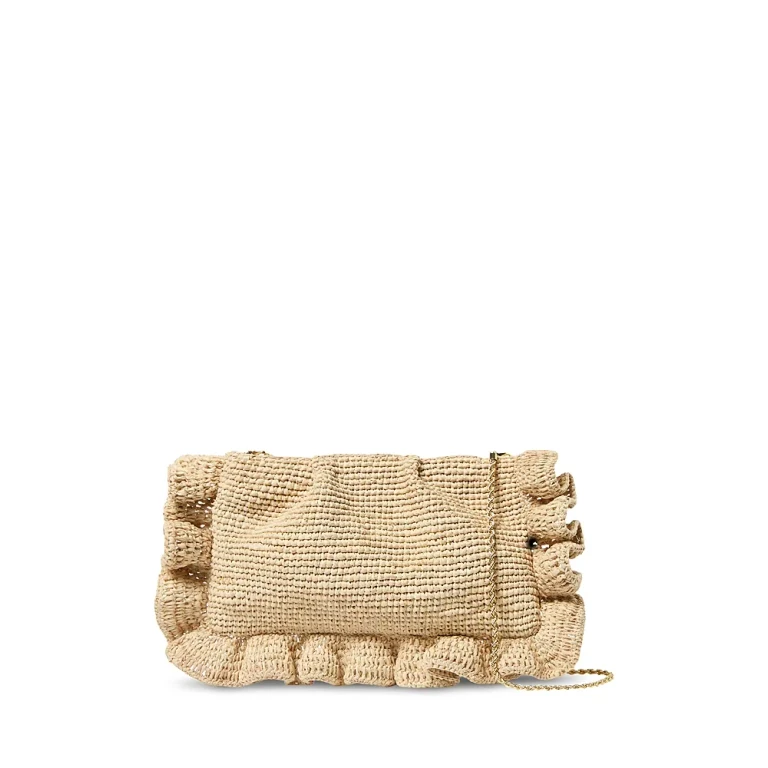 Loeffler Randall Mavis Ruffle Trim Flat Clutch