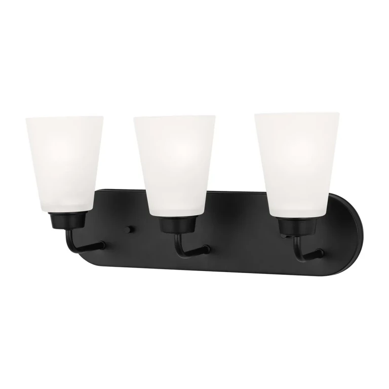 Midnight Black Wall Bathroom Vanity Light from the Kerrville Collection