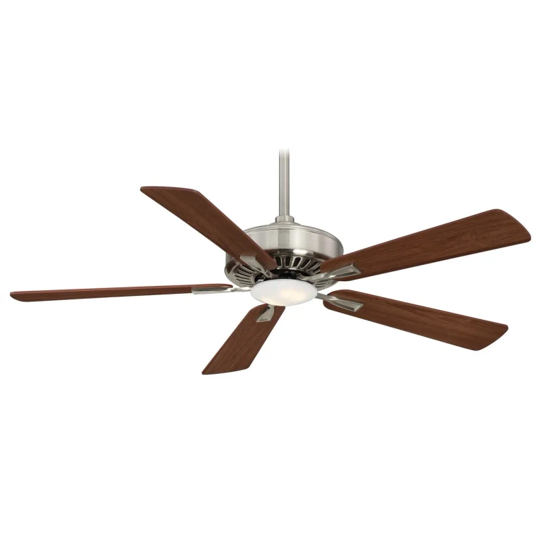 Brushed Nickel Dark Walnut 52"Ceiling Fan from the Contractor Plus Led Collection