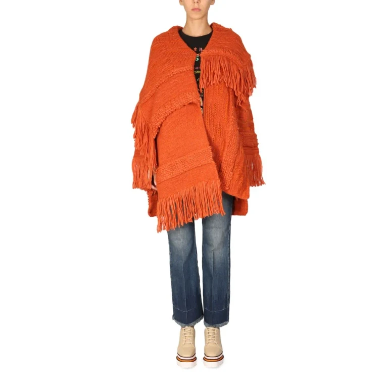 ステラ マッカートニー ニーレングス コート - オレンジ