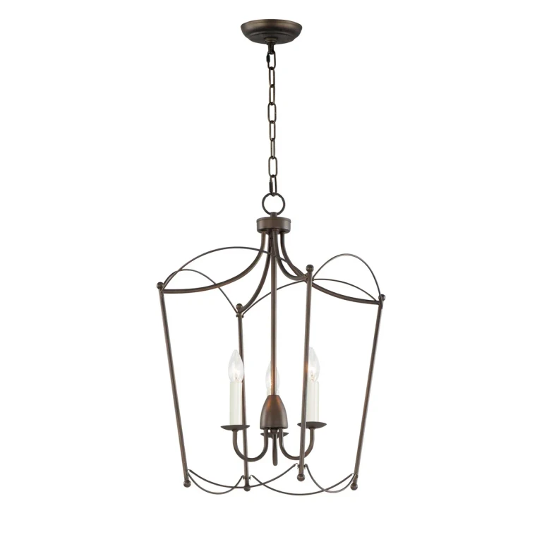 Chestnut Bronze Three Light Pendant from the Plumette Collection