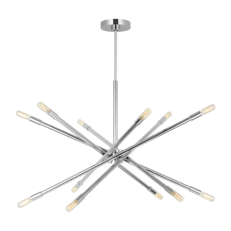 Eastyn 12-Light Chandelier in Polished Nickel