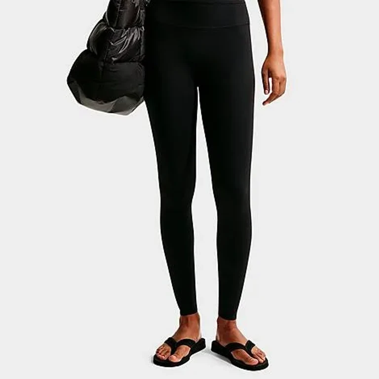 Nike Women's Zenvy Seamless Front High-Waisted Full-Length Leggings in Black/Cool Grey Size: XXS