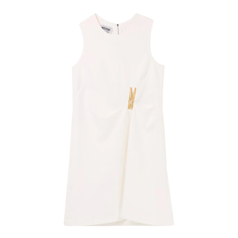 Moschino Jeans Robe Au Genou - Blanc